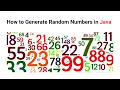 How To Generate Random Numbers in Java Basic Java Programs