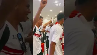 احتفال الزمالك بعد فوزهم بكأس السوبر الافريقي للمرة الخامسة في تاريخ النادي 