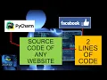 to Download the source code of any website using python with just two lines of code