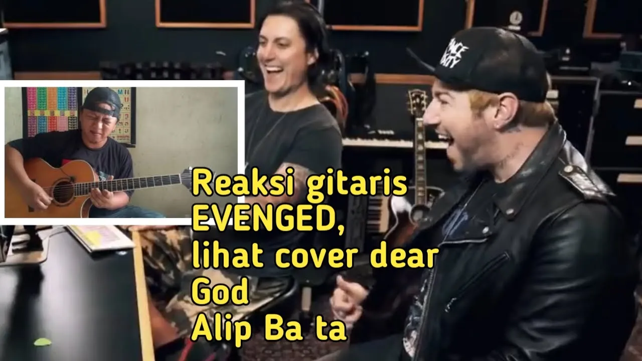 REAKSI GITARIS EVENGED "cover dear God oleh Alip Ba Ta"