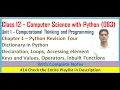 Python Revision Tour Class 12 Computer Science with Python Chapter 1 Computer Science