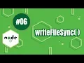 Curso Node js - Metodo writeFileSync