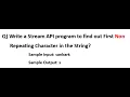Write a Stream API program to find out the First Non Repeating Character in the String