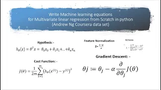 - Machine learning equations from Scratch Multivariate linear regression