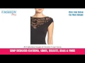 JS Collections Sequin Stretch Crepe Gown