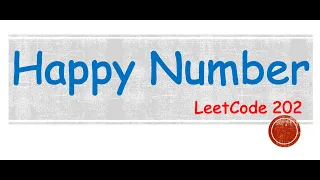 Happy Number LeetCode 202 Java Solution