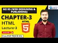 O Level Course M2 R5 Chapter 3 Class 3 HTML Lecture 7