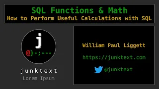 SQL Functions and Math How to Perform Useful Calculations with SQL
