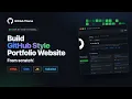 Build a GitHub Style Portfolio Website from Scratch HTML CSS JavaScript Tailwind Tutorial 2026