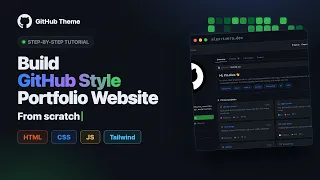 Build a GitHub Style Portfolio Website from Scratch HTML CSS JavaScript Tailwind Tutorial 2026