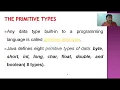 Data Types and Lexical Issues