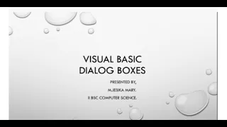 Dialog boxes Visual Basic Educatcomp Tamil