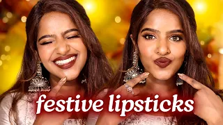 Festive Lipsticks For Brown Skin✨Bolds Edition!