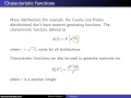 Characteristic functions