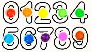 Pintando números de todos los colores: ¡Diversión para niños!