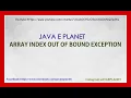 Array Index Out of Bound Exception in Telugu java tutorials java e planet