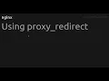 Using proxy - redirect