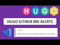 HUGO Github Style Markdown Alerts using Renderhook and CSS Static Site Generation SSG