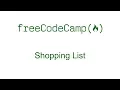 Shopping List - Free Code Camp