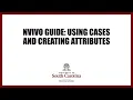 Using NVivo cases and attributes