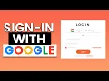Web App Login Made Simple Firebase Google Authentication