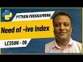 09 Understanding Negative Indexing in Python