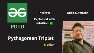 Pythagorean Triplet GFG POTD