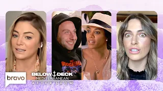 Crew Reacts to Mat and Lexi s Encounter During Dinner Below Deck Mediterranean After Show S6 E12