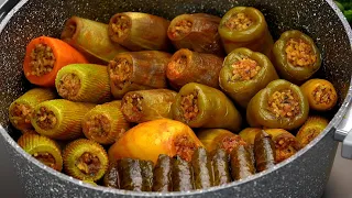 محشي مشكل كل الاصناف في قدر واحد سر خلطة المحشي الرهيبة و التسوية الصح 