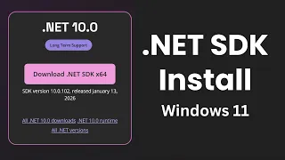 Install Latest NET SDK on Windows 11 Computer