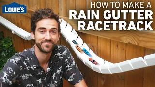 How to Make a Rain Gutter Racetrack DIY Backyard Games