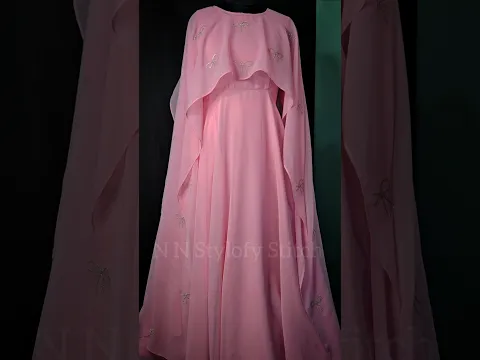 Viral Cape Dress Designing Tutorial ✨️#shorts #youtube #fashion