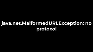 Java java net MalformedURLException no protocol 5solution