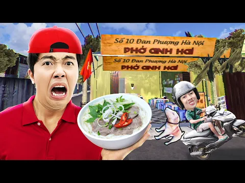 Video Thumbnail: CrisDevilGamer bắt Cậu Vàng trong Tiệm Phở của Anh Hai