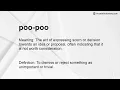 poo poo Meaning