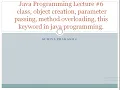 Java Programming Lecture 6