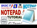 Notepad Tutorial in Urdu Hindi Basic IT Course Part8