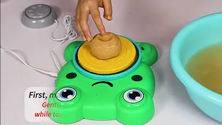 AUJAZYBLE Pottery Wheel for Kids Step-by-Step Guide Frog