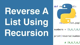 Reverse A List Using Recursion Python Example
