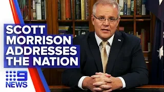 coronavirus pm addresses the nation on pandemic nine news australia