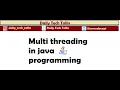 multi threading in java