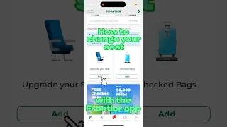 Upgrade your seat on Frontier airlines app