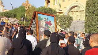 ننقل لحضراتكم مباشر اليوم الأول من زفة أمير الشهداء مارجرجس بجبل الرزيقات 