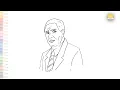 Garrett Morgan drawing Outline drawings How to draw Garrett Morgan step by step