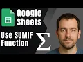 Google Sheets How to Use the SUMIF Function 2025 Tutorial