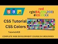 CSS Color Tutorial CSS Colors Colors In CSS Web Development Tutorials