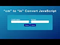cm to in converter using JavaScript Centimeter to Inches converter using JavaScript