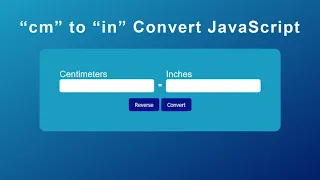 cm to in converter using JavaScript Centimeter to Inches converter using JavaScript