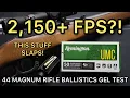 RAW POWER 44 Magnum 180gr JSP Remington UMC Ballistics Gel Ammo Test
