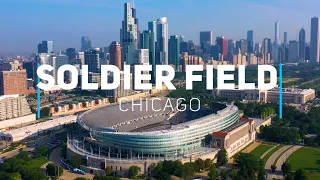 Soldier Field - Chicago Bears and Chicago Fire stadium by drone